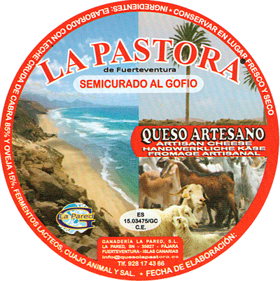 Queso semicurado al gofio elaborado con leche cruda de cabra y oveja La Pastora