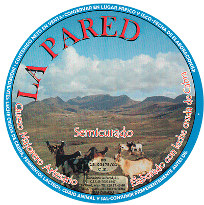 Queso semicurado La Pared Queso semicurado elaborado con leche cruda de cabra con Denominación de Origen Majorero