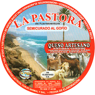 Queso semicurado al gofio La Pastora Queso semicurado al gofio elaborado con leche cruda de cabra y oveja La Pastora