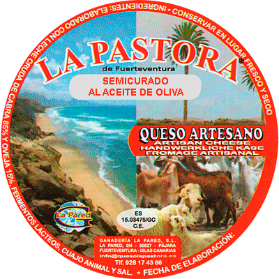 Queso semicurado al aceite de oliva La Pastora Queso semicurado al aceite de oliva elaborado con leche cruda de cabra y oveja La Pastora