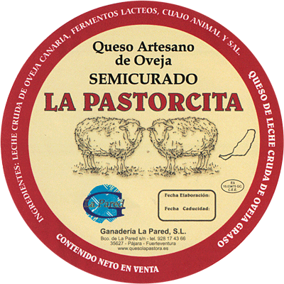 Queso semicurado La Pastorcita Queso semicurado al gofio elaborado con leche cruda de oveja La Pastorcita